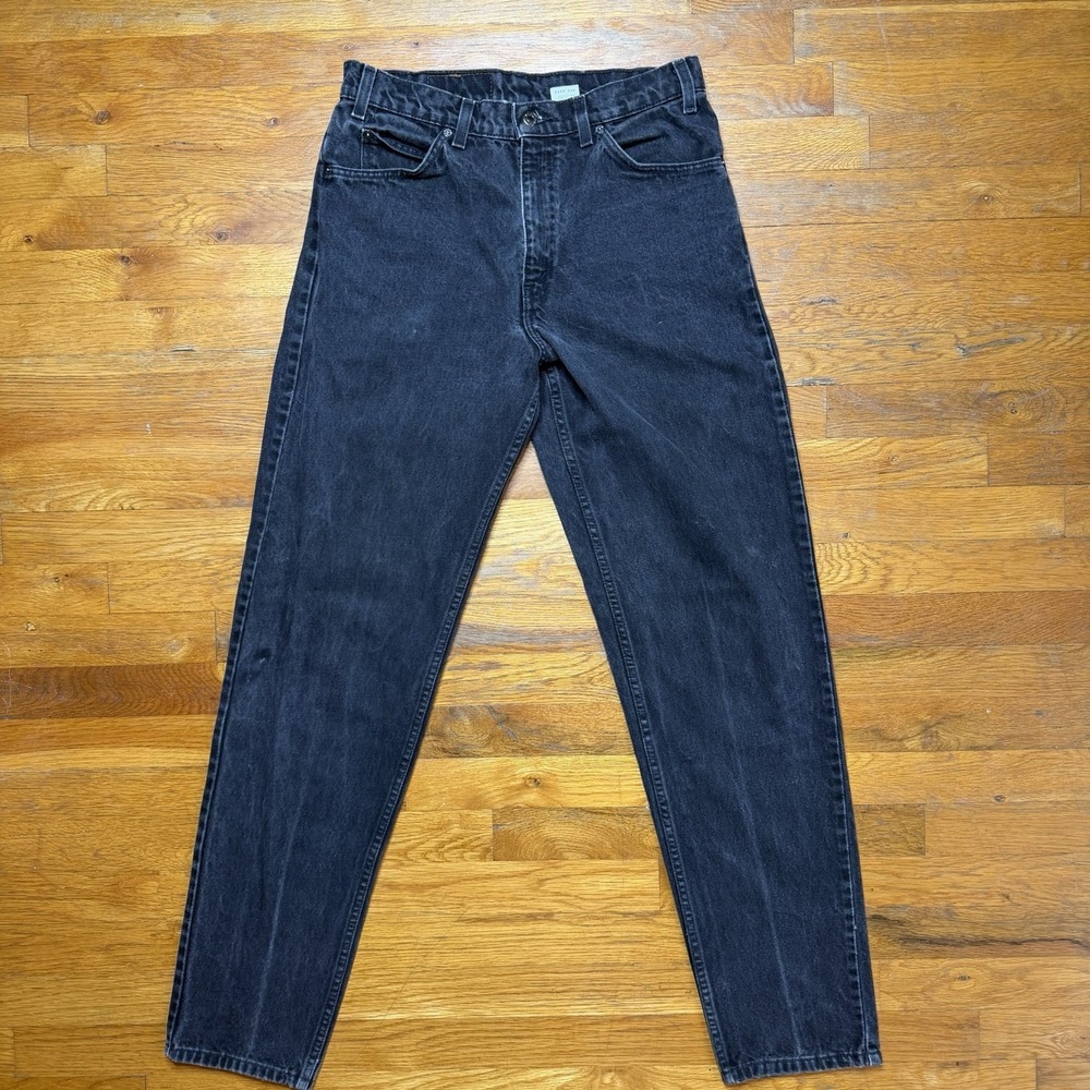 Vintage Levis 550 Orange Tab Jeans Mens 32x34 Black 90s Red‎ Batwing 1996 Mexico